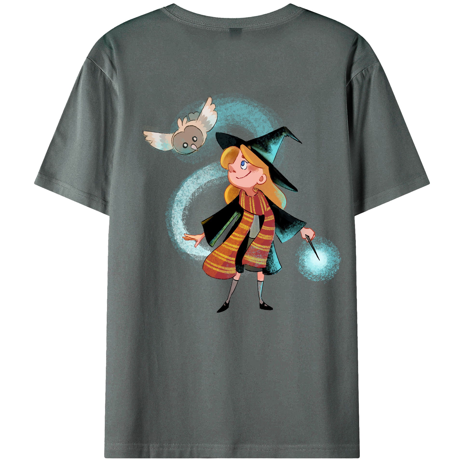 （画像用） Harry Potter ハリー・ポッターシリーズ 綿100％ メンズ半袖Tシャツ（バックプリント） 通気性